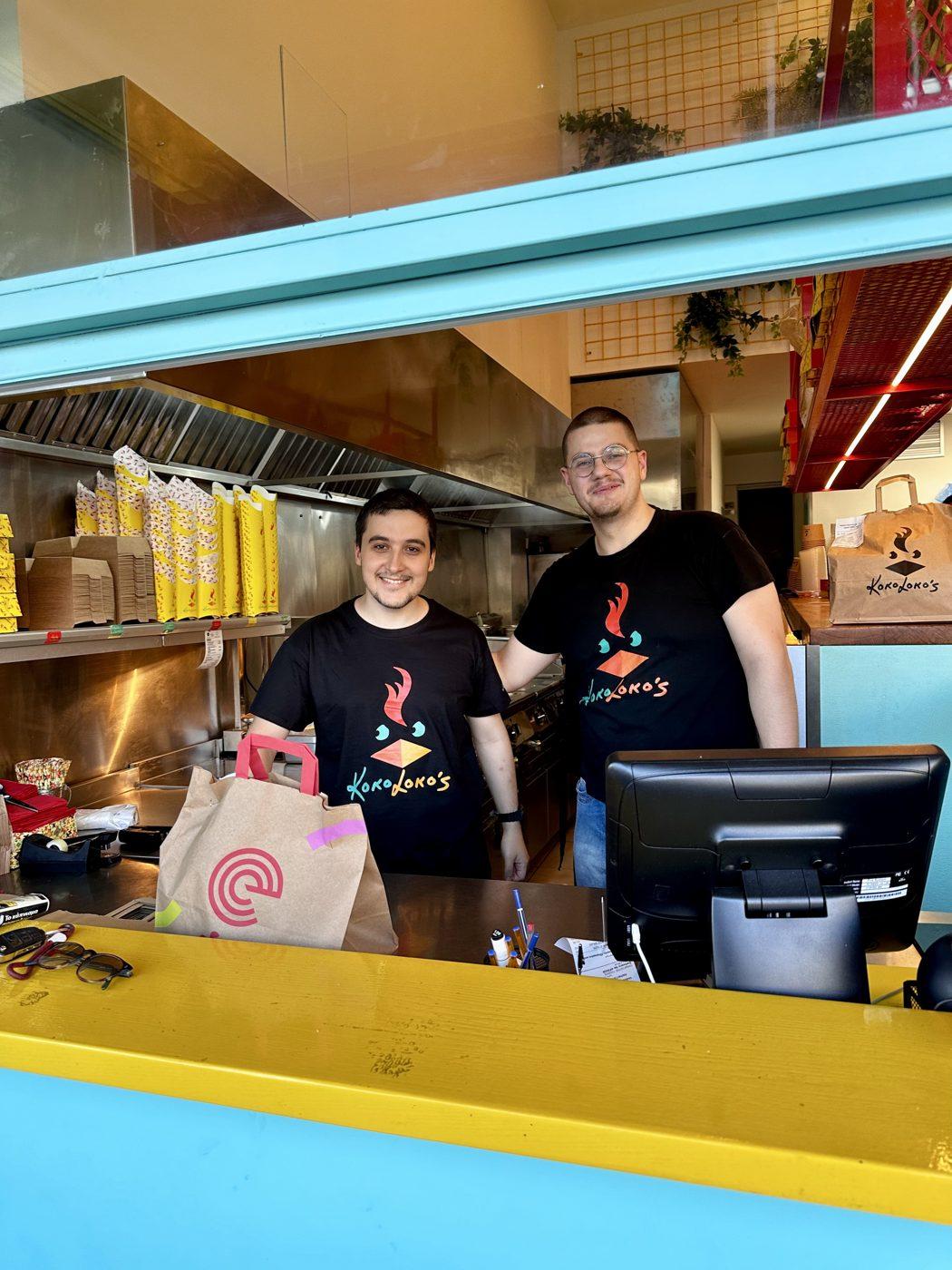 Kokolokos staff behind the counter